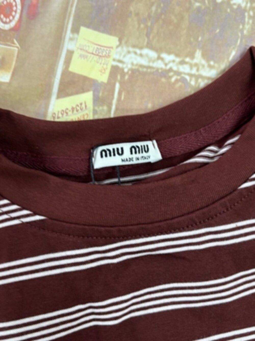 🧡MIU MIU 🧡 striped short-sleeved T-shirt - Picture 3 of 5
